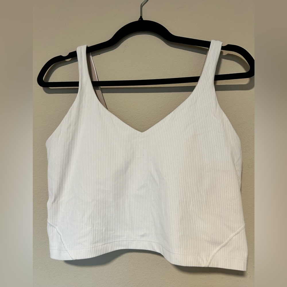 Lululemon Align Tank 12 White Ribbed